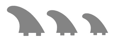 Плавники для серфборда. Размер плавников