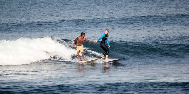 surfing in Bali