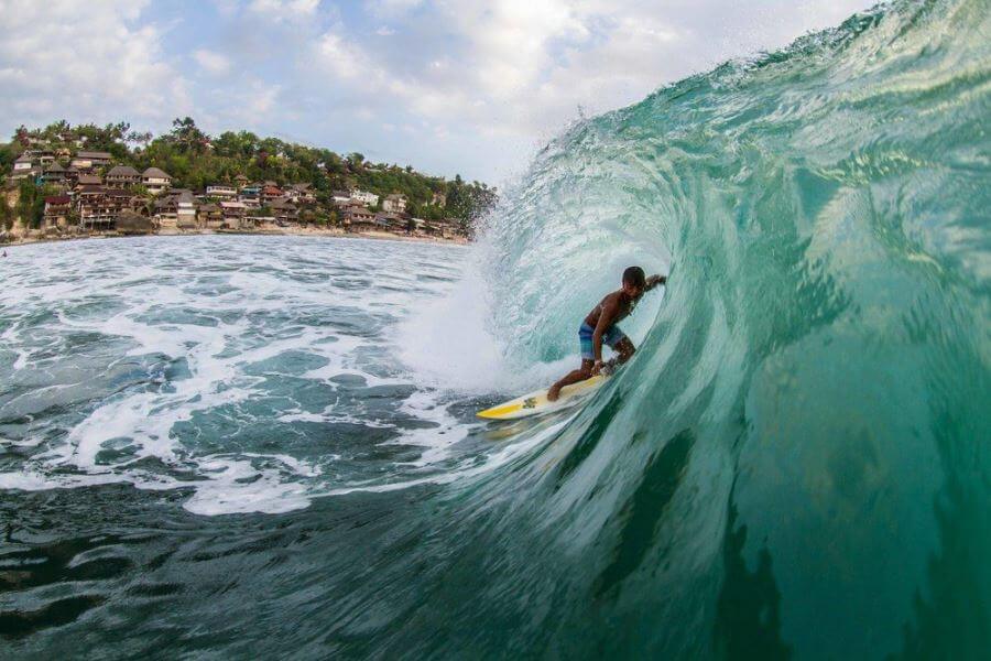 surfing in Indonesia